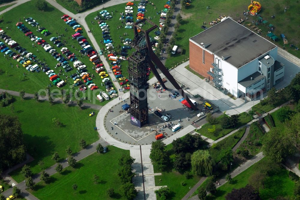 Aerial photograph Recklinghausen - Shaft IV Konrad end von Recklinghausen II at the former mine shaft of Recklinghausen in North Rhine-Westphalia NRW