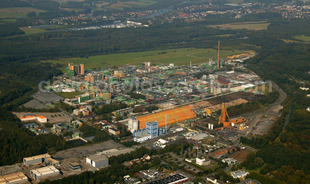 Aerial image Bergkamen - Blick auf das Gelaende des Schering Chemieunternehmen.