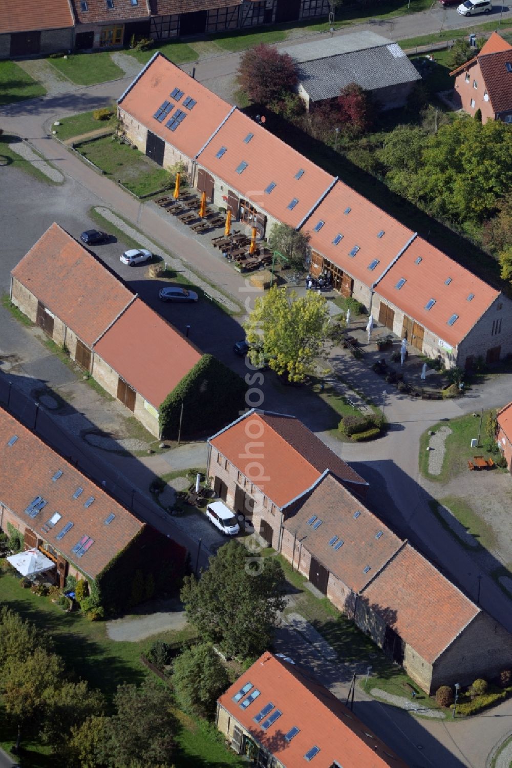 Aerial image Kremmen - Sheds - quarters of the small town of Kremmen in the state of Brandenburg Kremmen