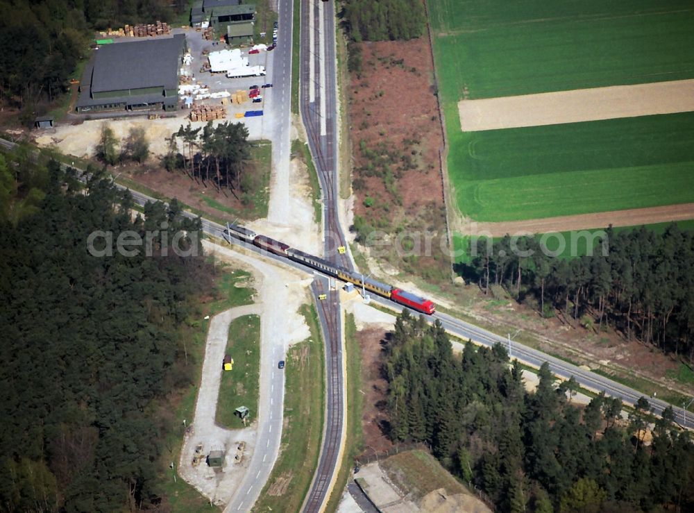 Wegberg-Wildenrath from the bird's eye view: Rail vehicle testing and validation center in Wegberg-Wildenrath of Siemens AG in North Rhine-Westphalia