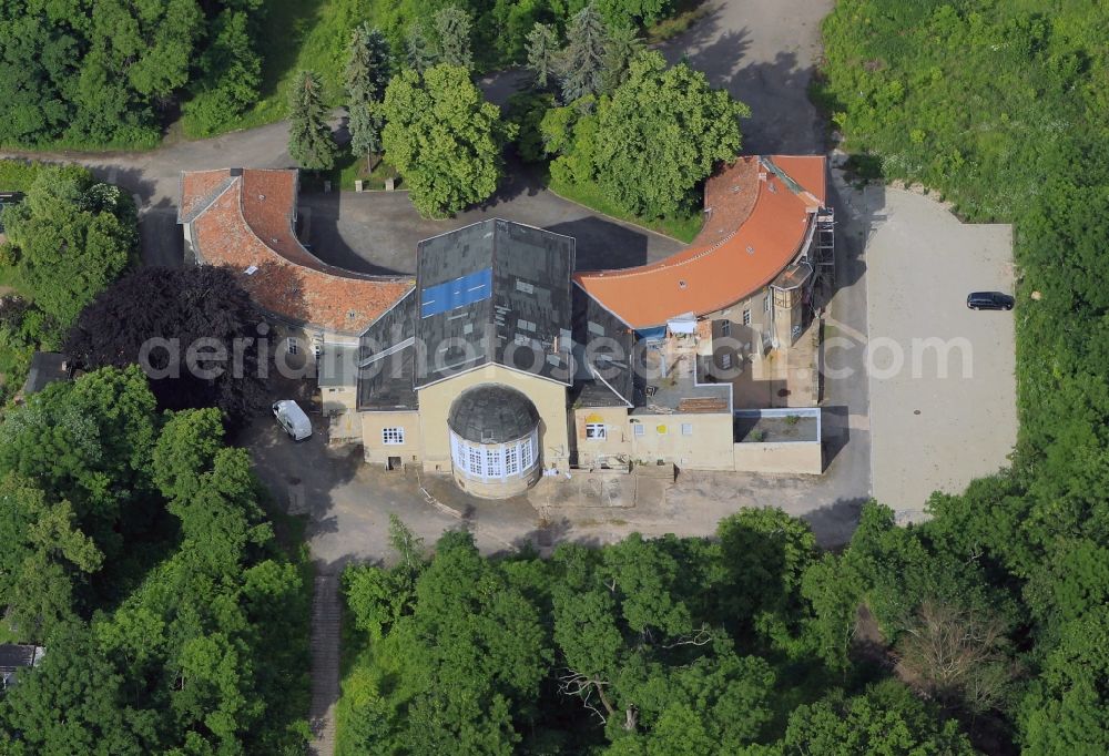 Weimar from the bird's eye view: View of the Schiesshaus in Weimar in the state of Thuringia. The building Schiesshaus is situated in the east of Weimar and is used as a venue. schiesshaus-weimar.de