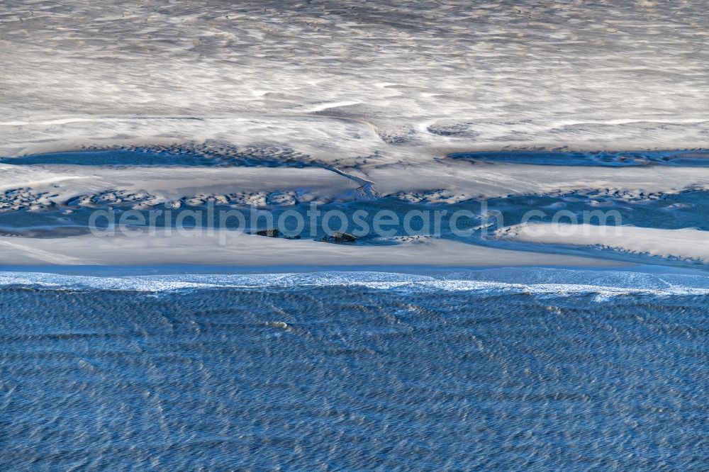 Süderoogsand from above - Ship wreck Ulpiano on Suederoogsand in Pellworm in the state Schleswig-Holstein, Germany