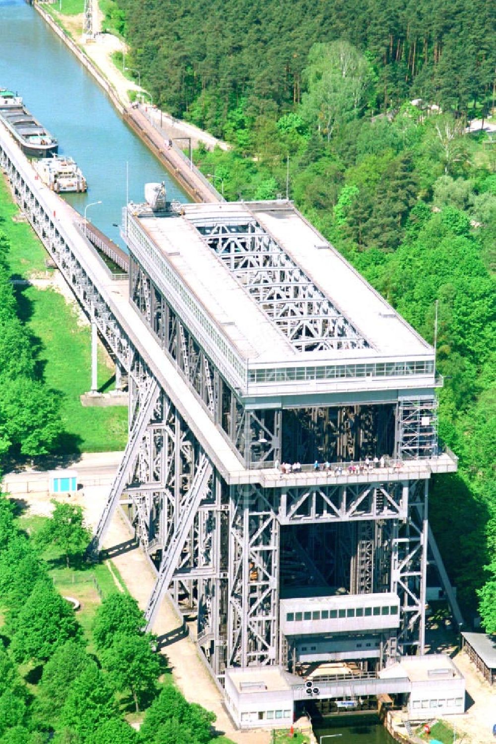 Aerial photograph Finow / Brandenburg - Schiffshebewerk Finow in Brandenburg.