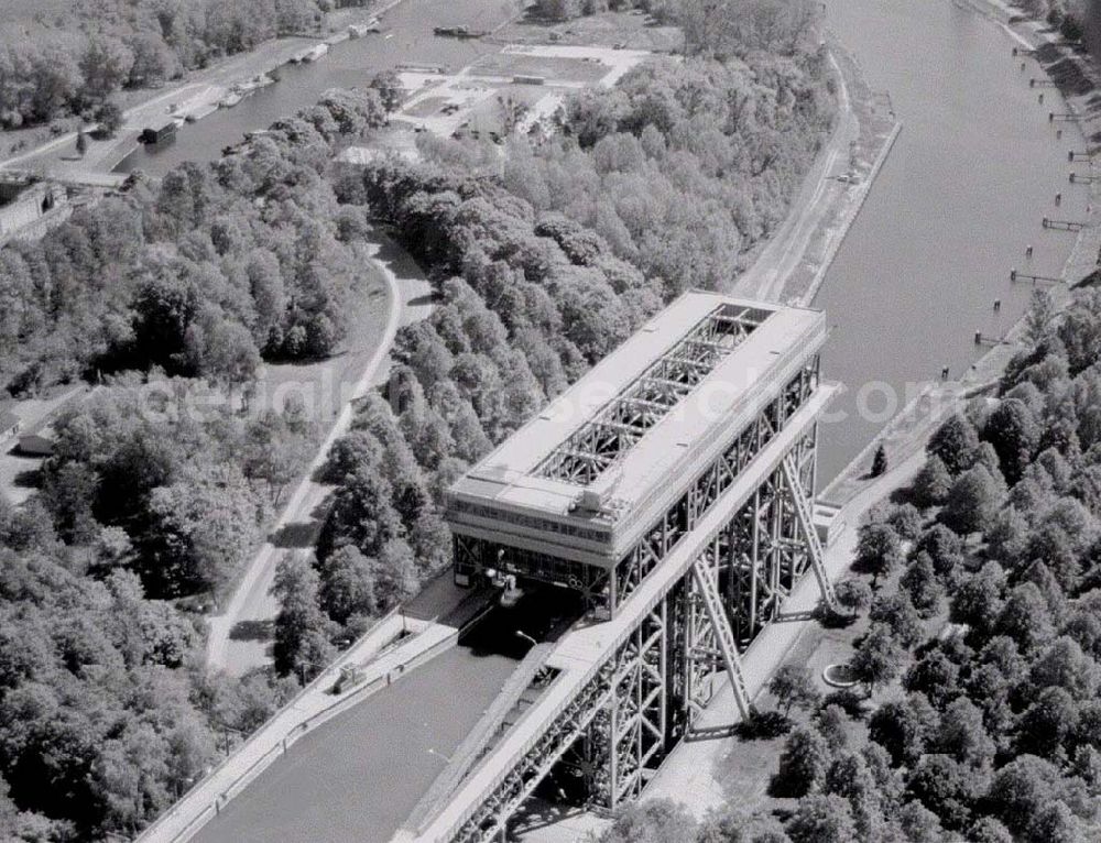 Aerial image Niederfinow / Brandenburg - Schiffshebewerk Niederfinow.