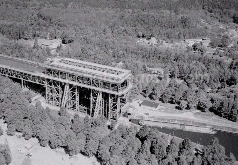 Aerial image Niederfinow / Brandenburg - Schiffshebewerk Niederfinow.