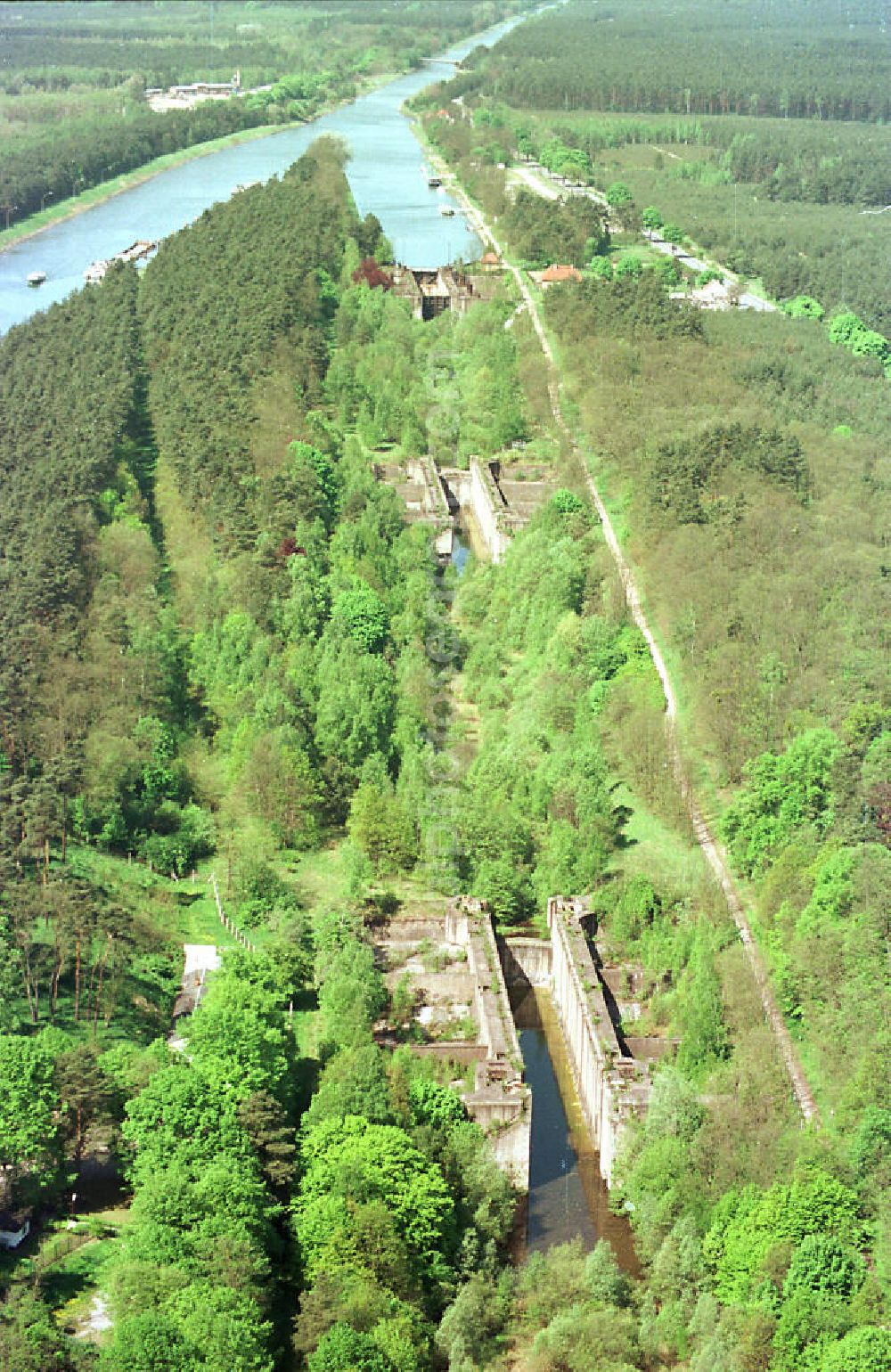 Niederfinow / Brandenburg from above - Schiffshebewerk Niederfinow.