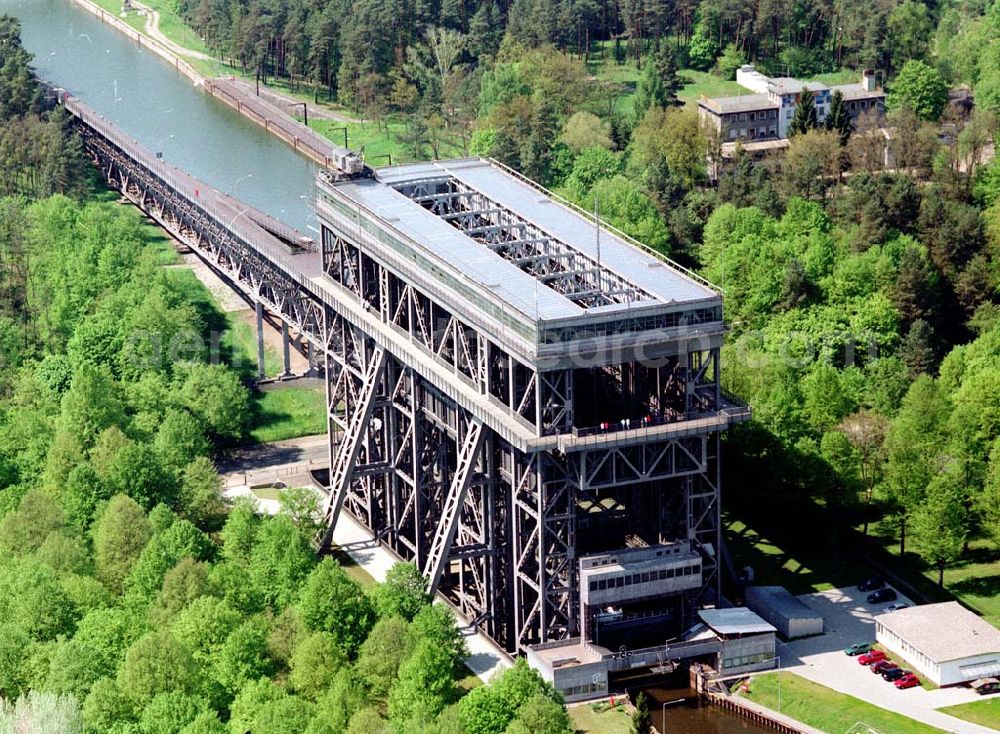 Aerial image Finow / Brandenburg - Schiffshebewerk Niederfinow.