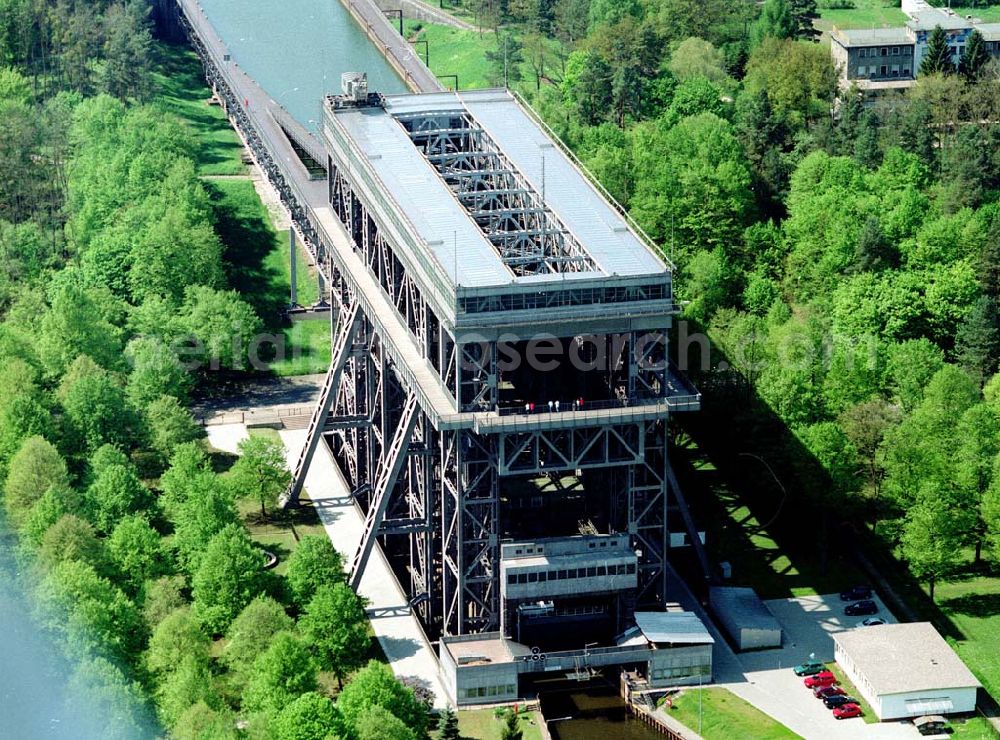 Aerial photograph Finow / Brandenburg - Schiffshebewerk Niederfinow.