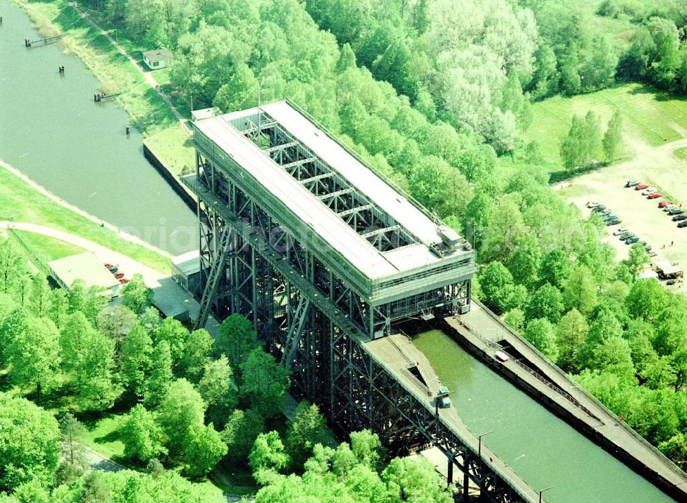 Aerial image Finow / Brandenburg - Schiffshebewerk Niederfinow.