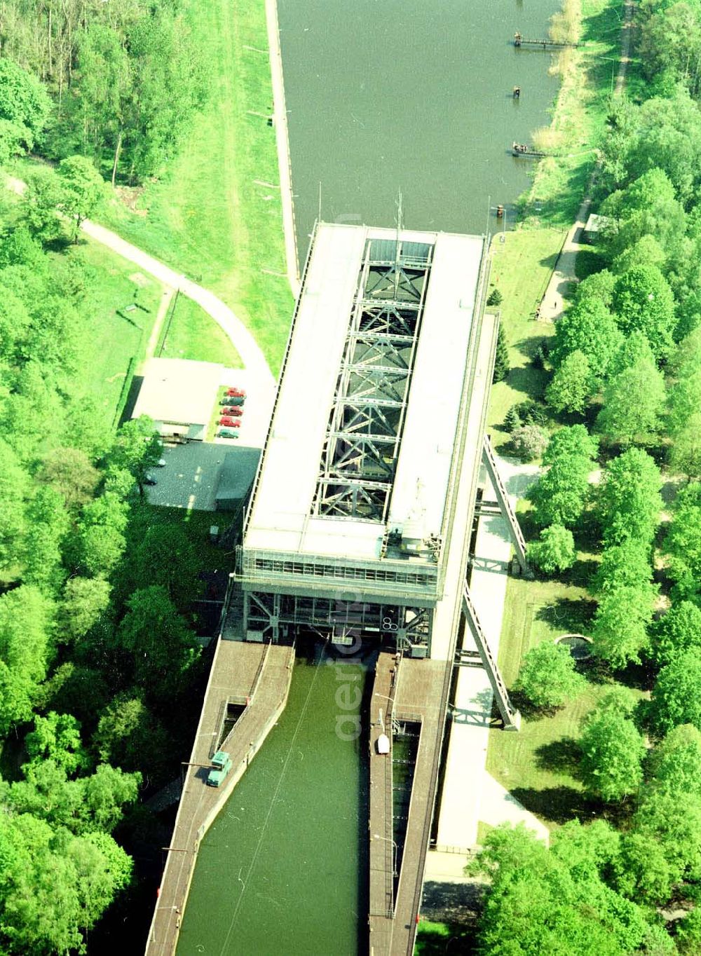 Aerial photograph Finow / Brandenburg - Schiffshebewerk Niederfinow.