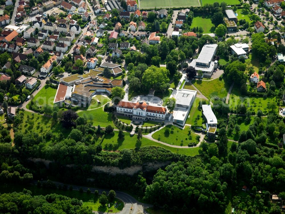 Marbach am Neckar from the bird's eye view: The National Schiller Museum in Marbach am Neckar in Baden-Württemberg since 1895, the memorial to Friedrich Schiller was born there