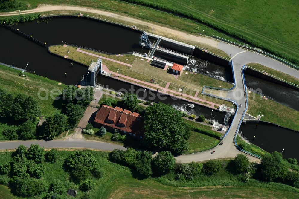 Aerial photograph Eldena - Sluice Gueritz / Eldena in the state Mecklenburg - Western Pomerania