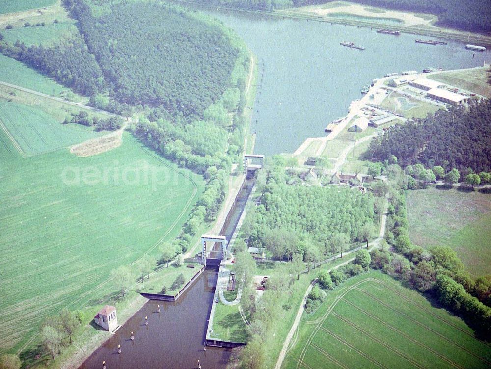 Aerial photograph Niegripp - Schleuse Niegripp am Elbe - Havel - Kanal.