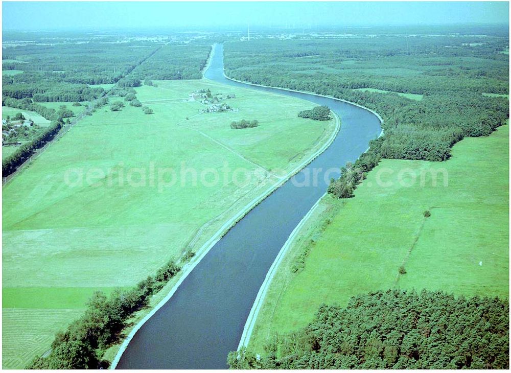 Aerial image Genthin - 30.7.2004, Elbe - Havelkanal östlich von Genthin