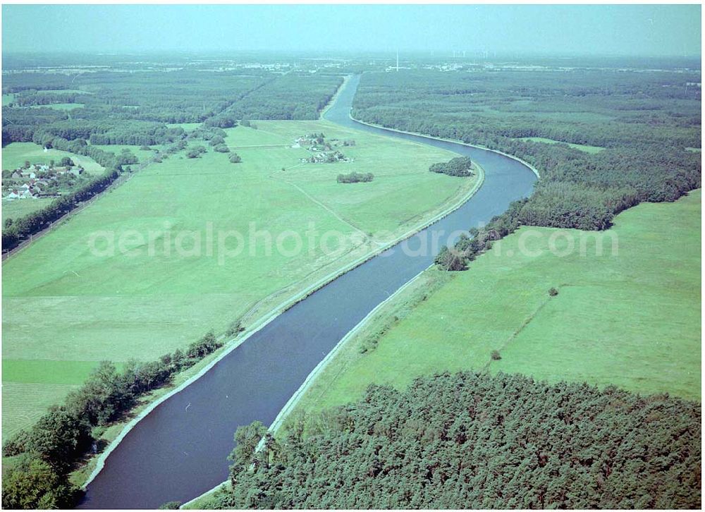 Aerial photograph Genthin - 30.7.2004, Elbe - Havelkanal östlich von Genthin