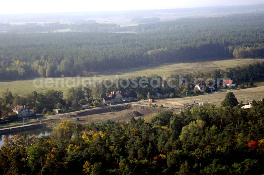 Wusterwitz from above - Blick auf die Schleuse Wusterwitz mit Baustelle. Ein Projekt des Wasserstraßen-Neubauamt Magdeburg, Frau Roskoden, Kleiner Werder 5c, 39114 MAGDEBURG, Tel. +49(0)391 5352168