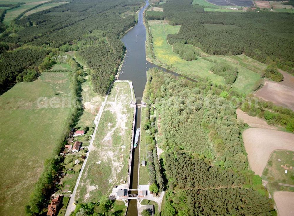 Wusterwitz / Brandenburg from above - Schleuse Wusterwitz am Elbe-Havel-Kanal. Ein Projekt des Wasserstraßen-Neubauamt Magdeburg Frau Roskoden, Kleiner Werder 5c, 39114 MAGDEBURG Tel.: 0391-5352168