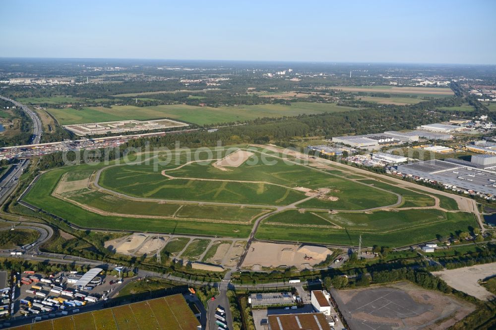 Aerial image Hamburg - Silt landfill Feldhofe in Hamburg-Bergedorf / Moorfleet. A project of the Hamburg Port Authority HPA