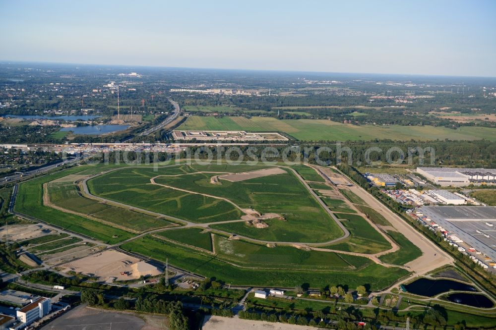 Aerial photograph Hamburg - Silt landfill Feldhofe in Hamburg-Bergedorf / Moorfleet. A project of the Hamburg Port Authority HPA