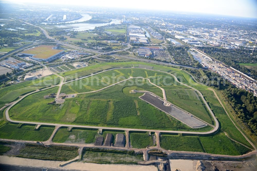 Hamburg from above - Silt landfill Feldhofe in Hamburg-Bergedorf / Moorfleet. A project of the Hamburg Port Authority HPA