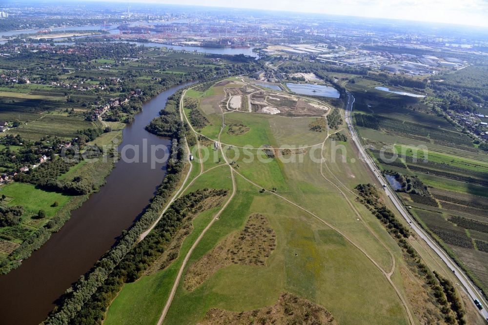 Hamburg from the bird's eye view: Slick landfill Francop in Hamburg. A project of the Hamburg Port Authority HPA