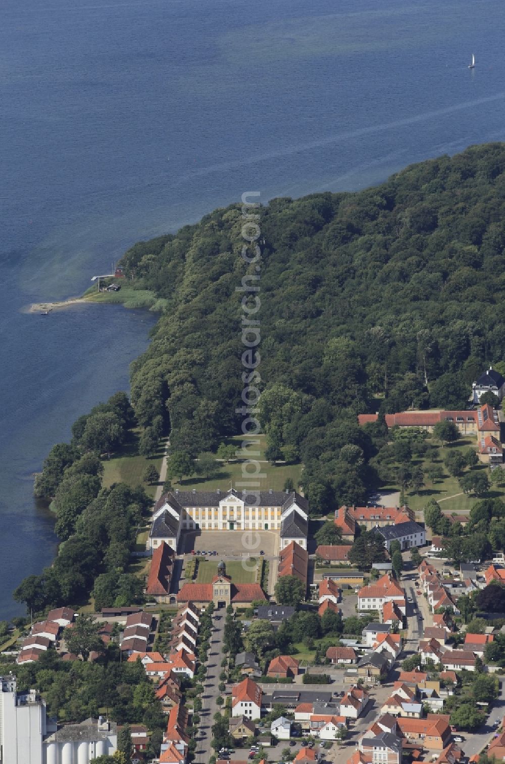 Augustenborg from above - Augustenborg Castle in Denmark