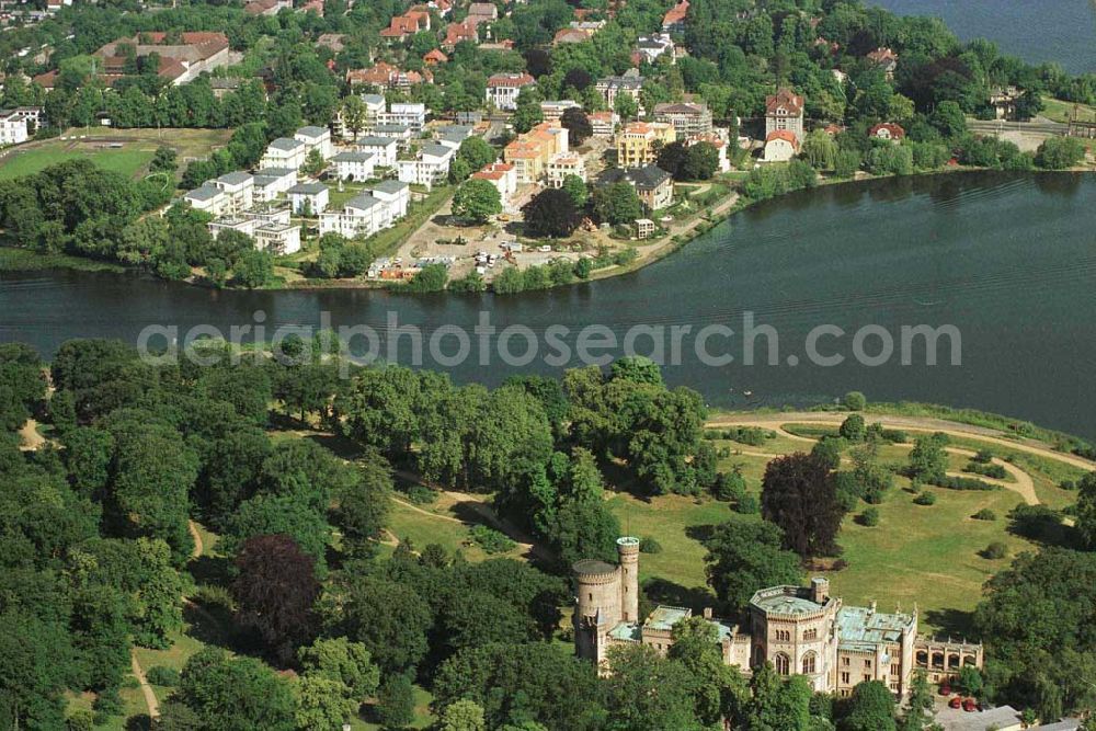 Potsdam - Park Babelsberg from the bird's eye view: Schloß Babelsberg