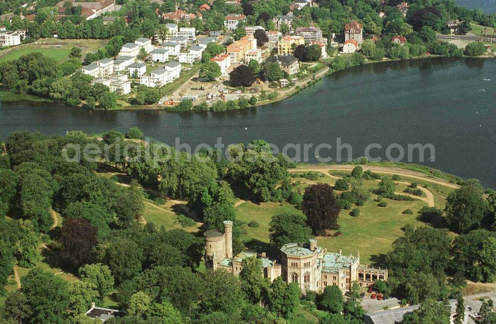 Aerial image Potsdam - Park Babelsberg - Schloß Babelsberg