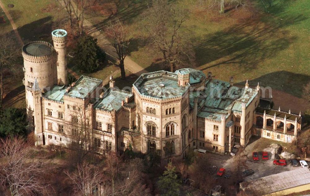 Aerial photograph Potsdam - Schloß Babelsberg bei Potsdam 02.1995