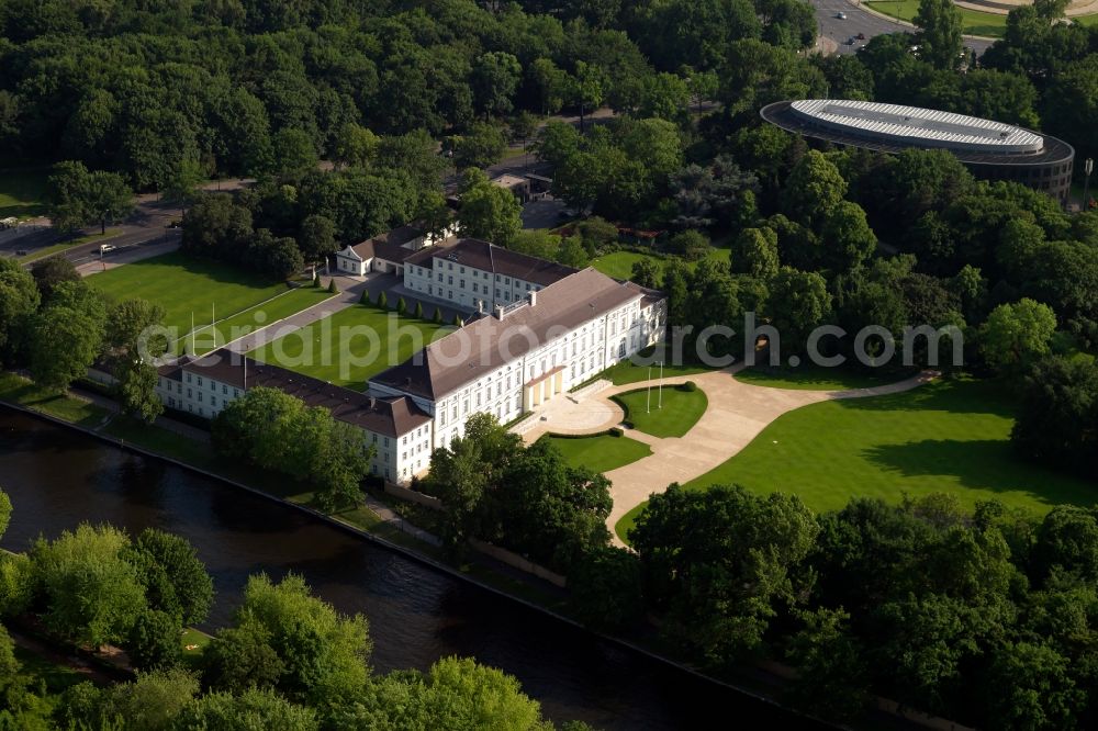 Aerial image Berlin - Castle Bellvue Berlin Tiergarten