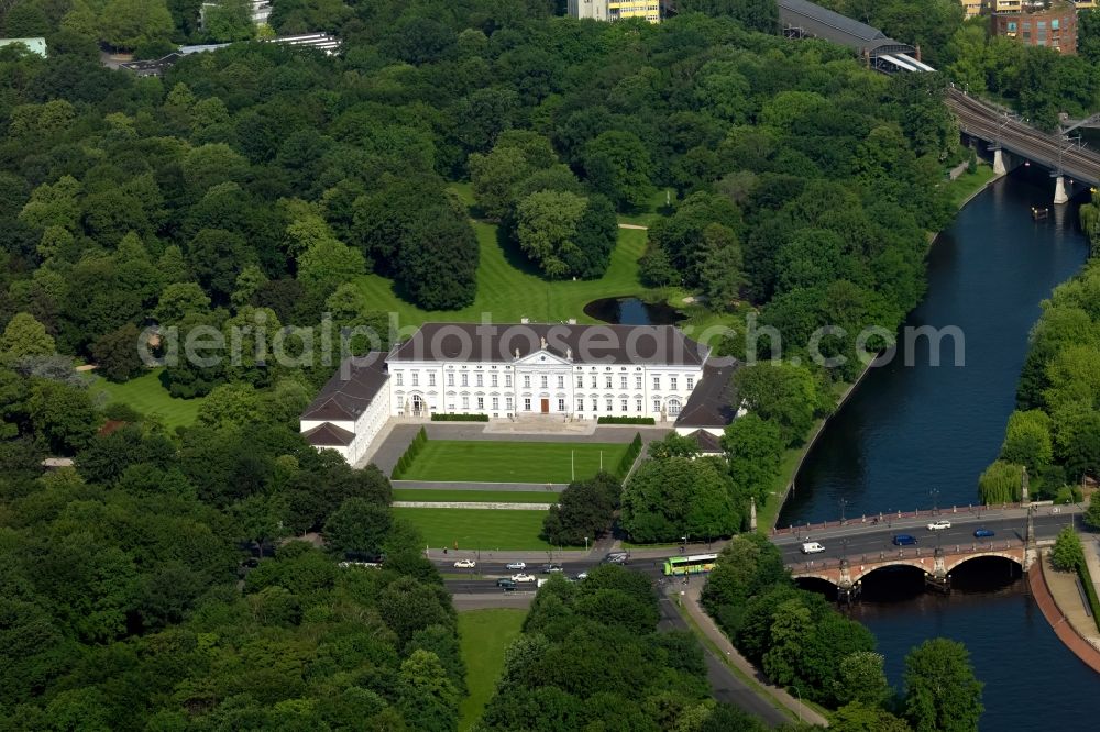 Aerial photograph Berlin - Castle Bellvue Berlin Tiergarten