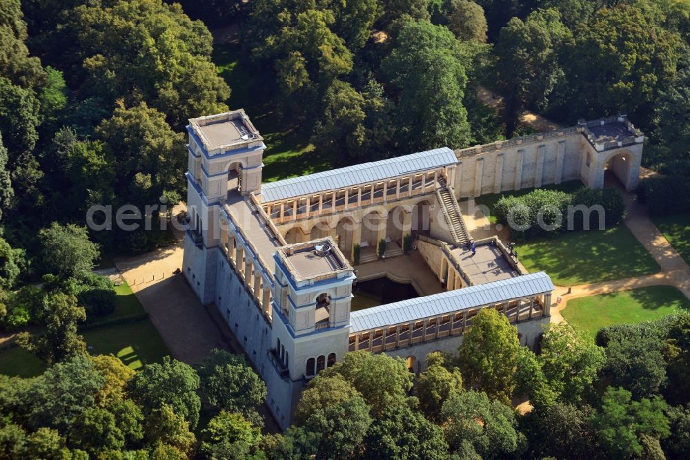 Potsdam from the bird's eye view: View on the castle Belvedere Pfingstberg in Potsdam in Brandenburg