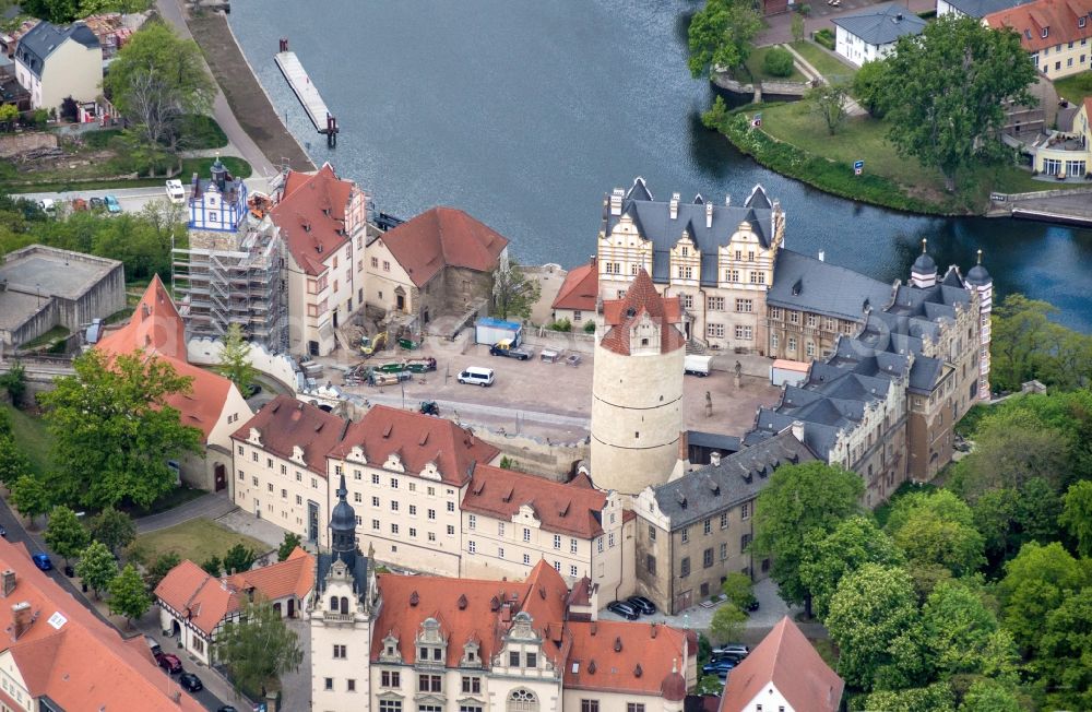 Aerial image Bernburg (Saale) - Castle of Schloss Bernburg in Bernburg (Saale) in the state Saxony-Anhalt