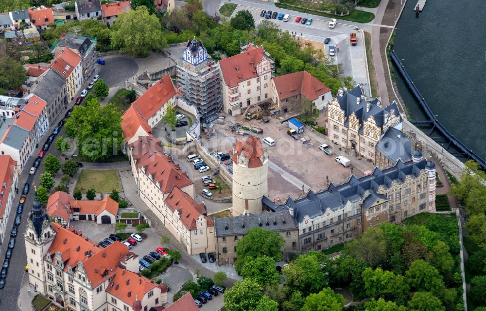 Bernburg (Saale) from the bird's eye view: Castle of Schloss Bernburg in Bernburg (Saale) in the state Saxony-Anhalt