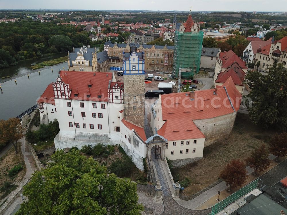 Aerial image Bernburg (Saale) - Castle Schloss Bernburg on Schlossstrasse in Bernburg (Saale) in the state Saxony-Anhalt, Germany