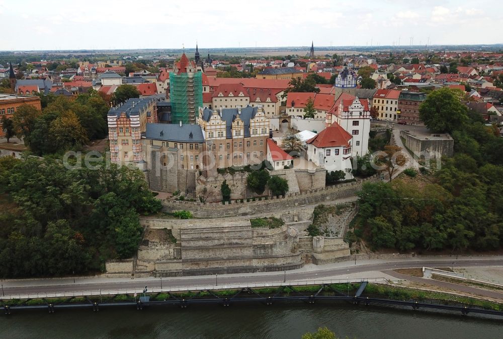 Bernburg (Saale) from the bird's eye view: Castle Schloss Bernburg on Schlossstrasse in Bernburg (Saale) in the state Saxony-Anhalt, Germany