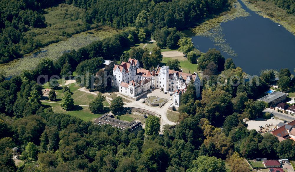 Boitzenburger Land from above - Building and castle park systems of water castle Boitzenburg Templiner Strasse in Boitzenburger Land in the state Brandenburg