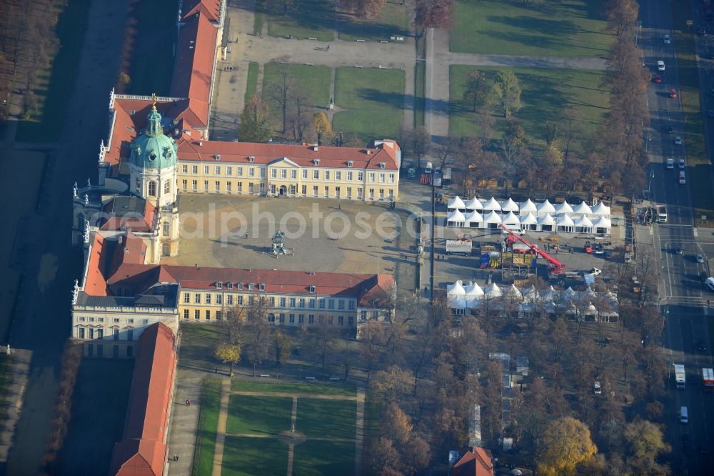 Berlin from the bird's eye view: Charlottenburg Palace is located in the Charlottenburg district of the Charlottenburg-Wilmersdorf district of Berlin. It belongs to the Foundation for Prussian Palaces and Gardens Foundation Berlin-Brandenburg