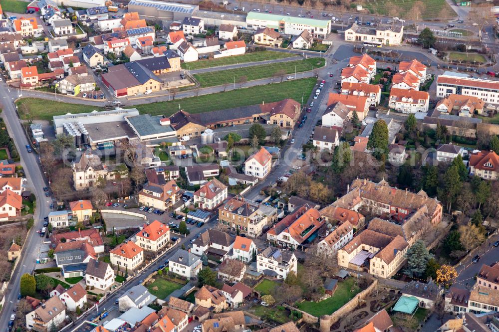 Aerial photograph Deidesheim - Building complex in the park of the castle Deidesheim in Deidesheim in the state Rhineland-Palatinate, Germany