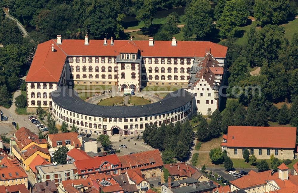 Meiningen from above - Elizabeth Castle in Meiningen in Thuringia