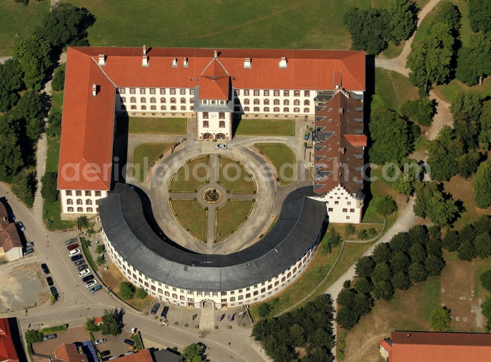 Meiningen from above - Elizabeth Castle in Meiningen in Thuringia