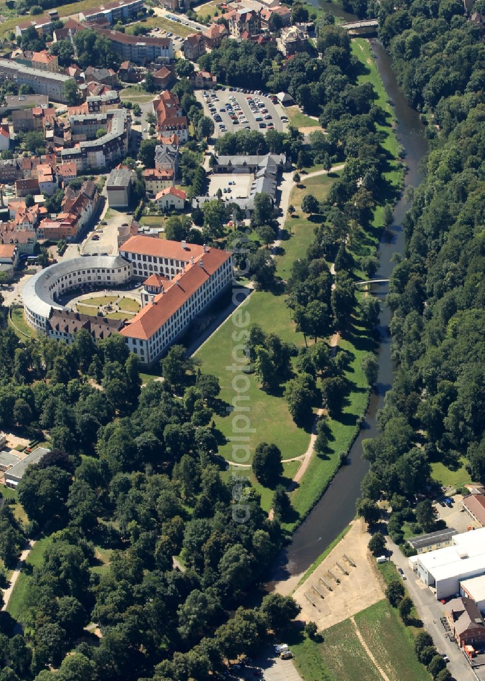 Aerial photograph Meiningen - Elizabeth Castle in Meiningen in Thuringia