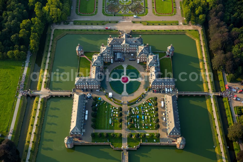 Nordkirchen from above - Palace of the Fachhochschule fuer Finanzen Nordrhein Westfalen library on Schlossstrasse in Nordkirchen in the state North Rhine-Westphalia, Germany