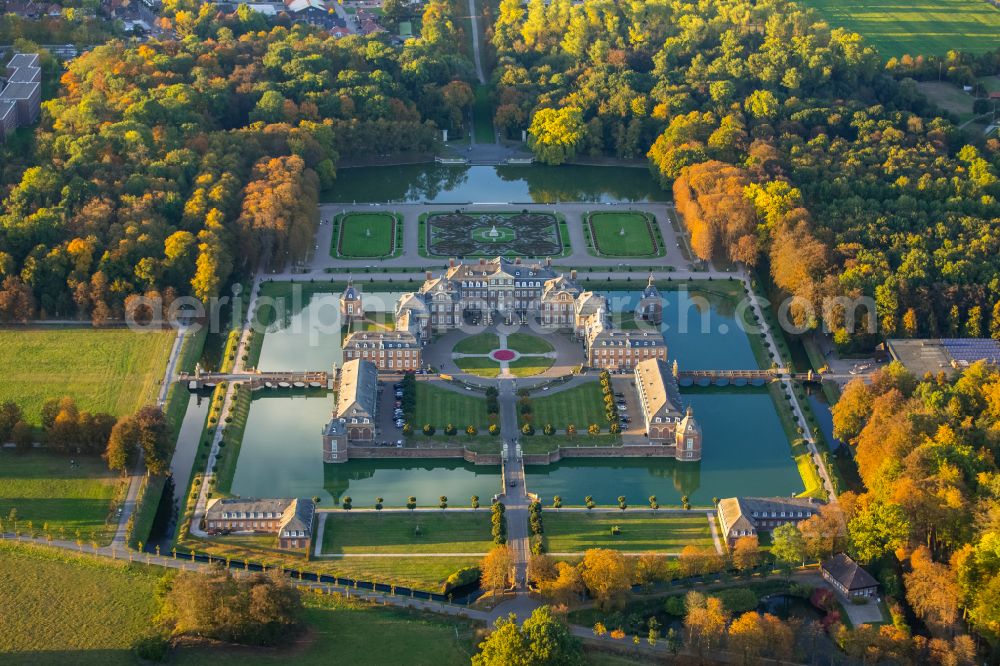 Aerial photograph Nordkirchen - Palace of the Fachhochschule fuer Finanzen Nordrhein Westfalen library on Schlossstrasse in Nordkirchen in the state North Rhine-Westphalia, Germany