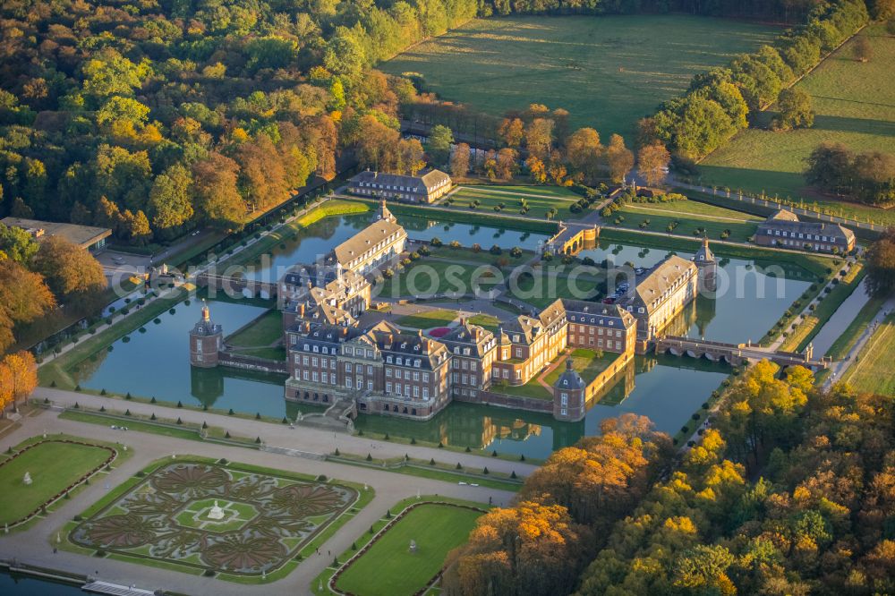 Aerial image Nordkirchen - Palace of the Fachhochschule fuer Finanzen Nordrhein Westfalen library on Schlossstrasse in Nordkirchen in the state North Rhine-Westphalia, Germany