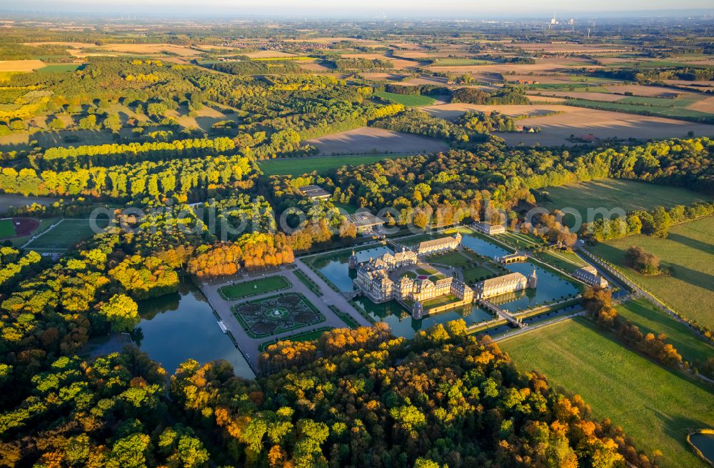 Nordkirchen from above - Palace of the Fachhochschule fuer Finanzen Nordrhein Westfalen library on Schlossstrasse in Nordkirchen in the state North Rhine-Westphalia, Germany