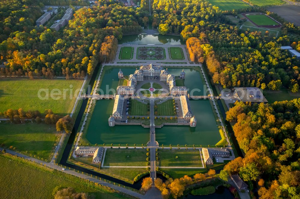 Nordkirchen from above - Palace of the Fachhochschule fuer Finanzen Nordrhein Westfalen library on Schlossstrasse in Nordkirchen in the state North Rhine-Westphalia, Germany