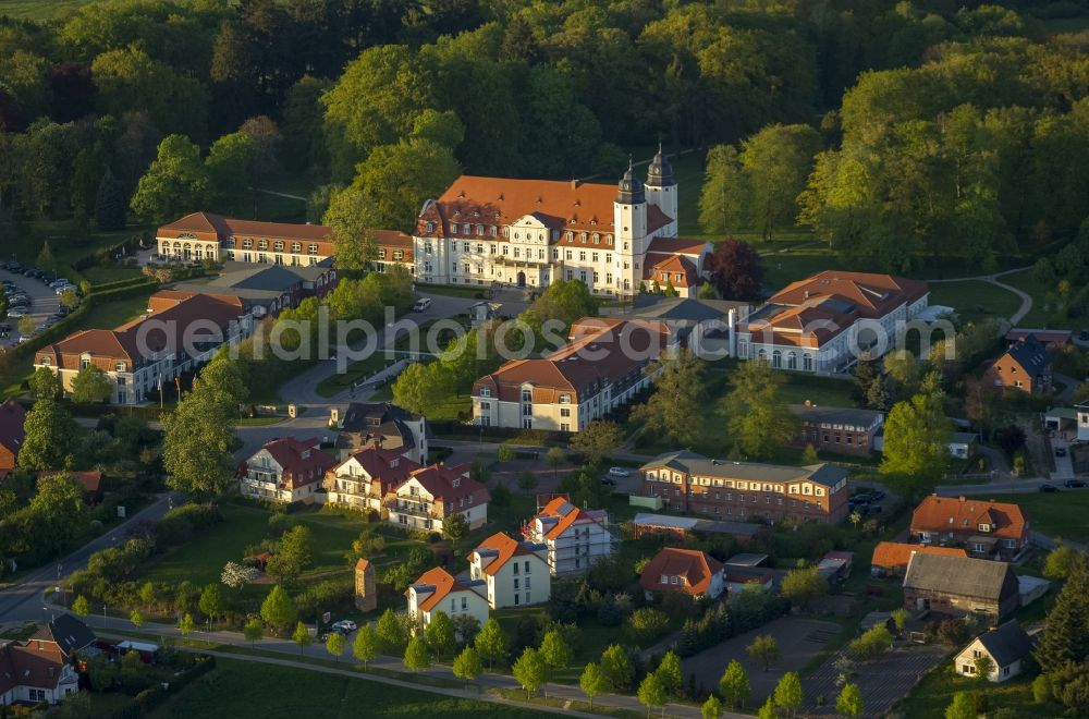 Göhren-Lebbin from the bird's eye view: View of the castle Fleesensee in Goehrin-Lebbin in the state Mecklenburg-West Pomerania