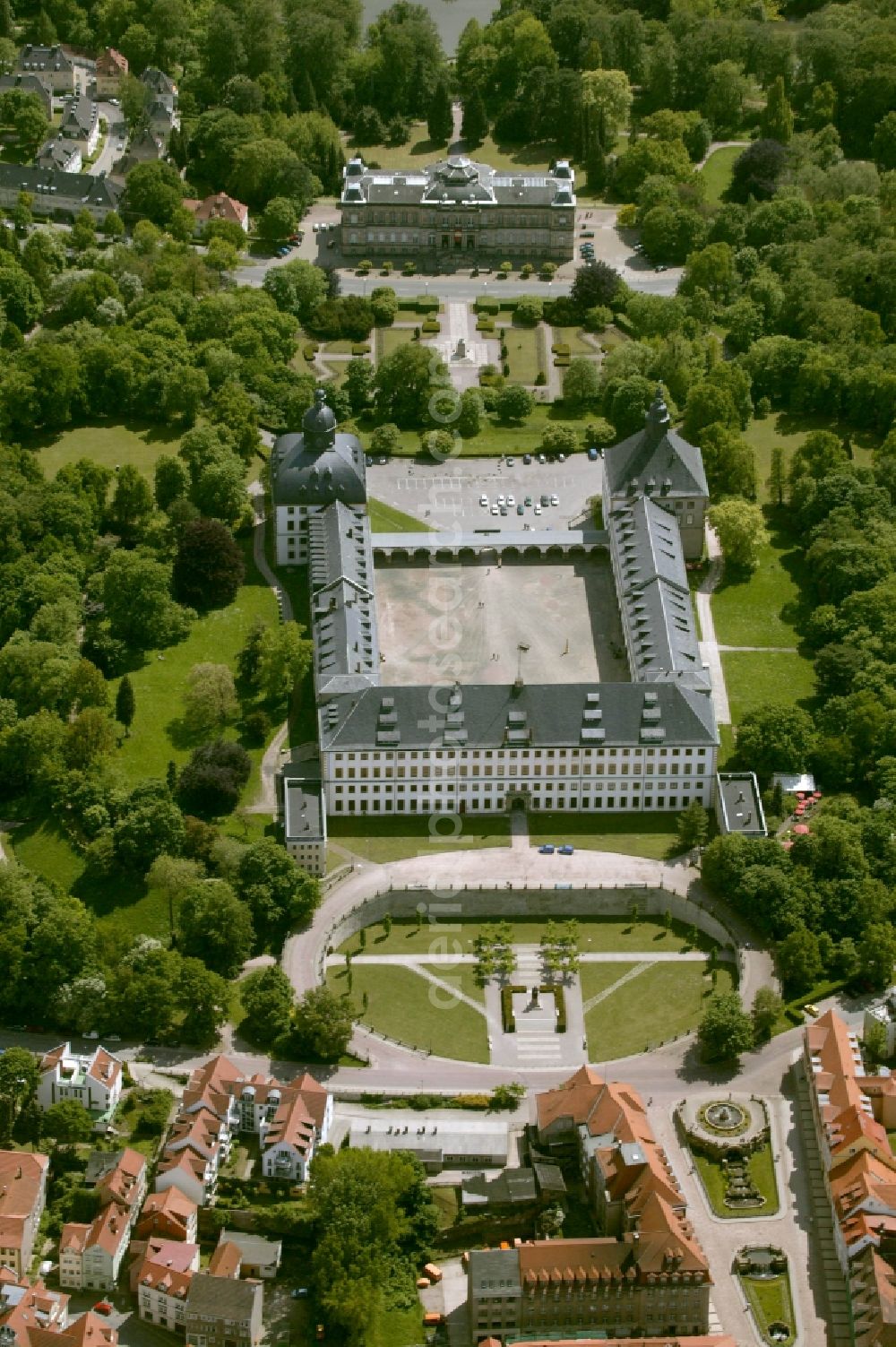 Gotha from above - Castle Friedenstein in Gotha in Thuringia