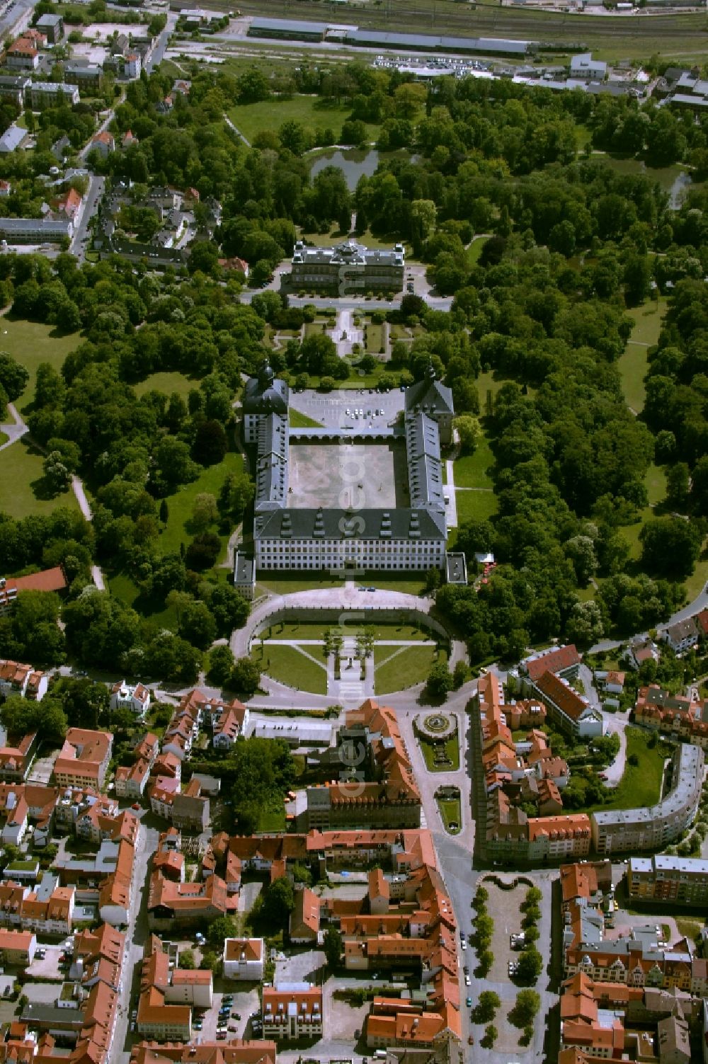 Gotha from the bird's eye view: Castle Friedenstein in Gotha in Thuringia